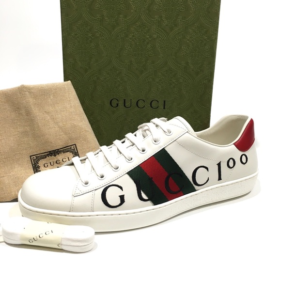 Gucci 100 Web Ace Leather Sneakers -Centennial Edition -Men’s US 11.5 -NIB - Picture 2 of 9